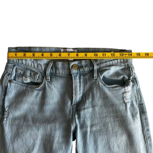 Frame Women’s Le Garçon Distressed Jeans Light Wash Size 25 Contemporary Chic - Picture 8 of 10